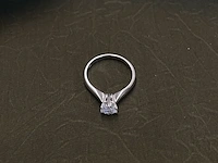 Witgouden ring met allerhoogste kwaliteit brilant van 1.01 carat, gia gecertificeerd (d, zuiver) - afbeelding 3 van  8