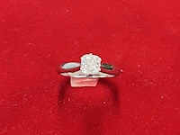 Witgouden ring met allerhoogste kwaliteit brilant van 1.01 carat, gia gecertificeerd (d, zuiver) - afbeelding 4 van  8