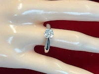 Witgouden ring met allerhoogste kwaliteit brilant van 1.01 carat, gia gecertificeerd (d, zuiver) - afbeelding 7 van  8
