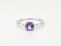 Witgouden ring met amethist - afbeelding 4 van  7