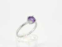 Witgouden ring met amethist - afbeelding 5 van  7