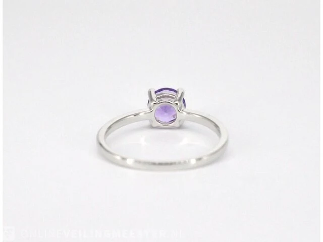 Witgouden ring met amethist - afbeelding 6 van  7