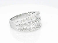 Witgouden ring met briljant en baguettes diamanten - afbeelding 12 van  12