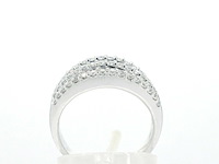 Witgouden ring met briljant en baguettes diamanten - afbeelding 6 van  10