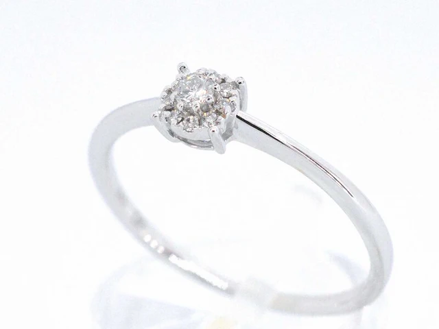 Witgouden ring met briljant geslepen diamant - afbeelding 5 van  11