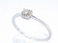 Witgouden ring met briljant geslepen diamant - afbeelding 5 van  11