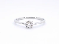 Witgouden ring met briljant geslepen diamant - afbeelding 9 van  11