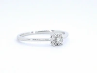 Witgouden ring met briljant geslepen diamant - afbeelding 10 van  11