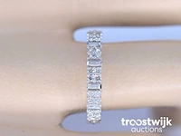 Witgouden ring met briljanten en baguettes - afbeelding 2 van  6