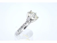 Witgouden ring met diamant met een briljant geslepen diamant van 2.50 carat - afbeelding 4 van  5