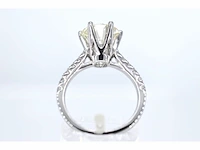 Witgouden ring met diamant met een briljant geslepen diamant van 2.50 carat - afbeelding 5 van  5
