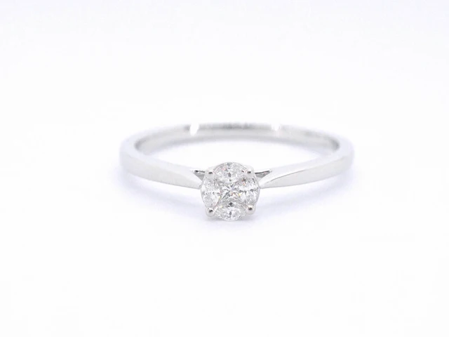 Witgouden ring met diamant - afbeelding 8 van  11