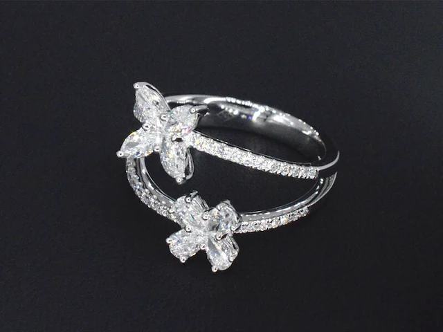 Witgouden ring met diamanten 1.30 carat - afbeelding 5 van  10
