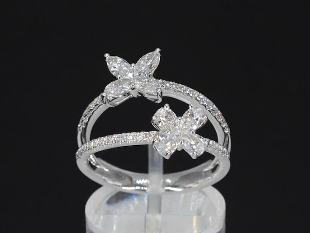 Witgouden ring met diamanten 1.30 carat - afbeelding 6 van  10
