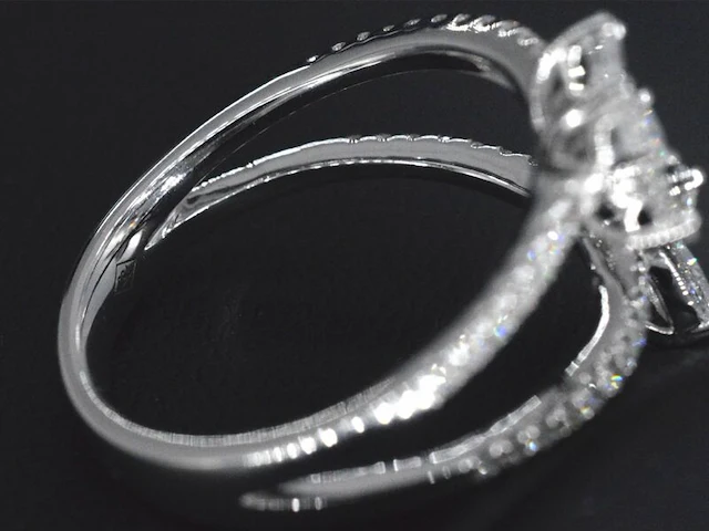 Witgouden ring met diamanten 1.30 carat - afbeelding 8 van  10