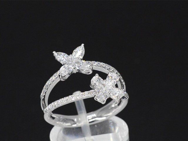 Witgouden ring met diamanten 1.30 carat - afbeelding 5 van  9