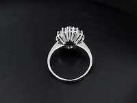 Witgouden ring met diamanten en amethist - afbeelding 7 van  9