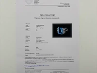 Witgouden ring met diamanten en aquamarijn - natuurlijk - afbeelding 6 van  7
