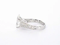 Witgouden ring met diamanten en een druppelvorm briljant geslepen diamant van 4.00 carat - afbeelding 7 van  10