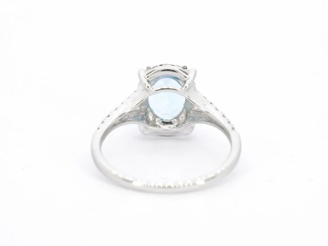 Witgouden ring met diamanten en mooie edelstenen - afbeelding 7 van  11