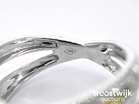 Witgouden ring met diamanten en multicolour saffieren - afbeelding 2 van  10