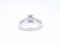 Witgouden ring met diamanten en multicolour saffieren - afbeelding 9 van  11