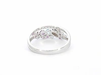 Witgouden ring met diamanten en prachtige edelstenen - afbeelding 7 van  9
