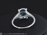 Witgouden ring met diamanten en prachtige edelstenen - afbeelding 5 van  6