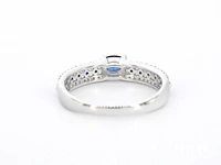 Witgouden ring met diamanten en saffieren - afbeelding 7 van  9