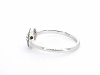 Witgouden ring met diamanten en smaragd - afbeelding 11 van  11