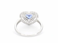 Witgouden ring met diamanten en tanzaniet - afbeelding 8 van  10
