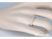 Witgouden ring met diamanten - afbeelding 2 van  6