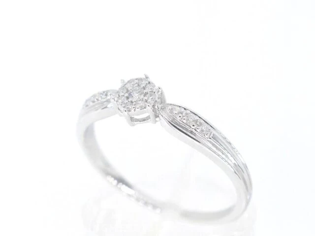 Witgouden ring met diamanten - afbeelding 3 van  9