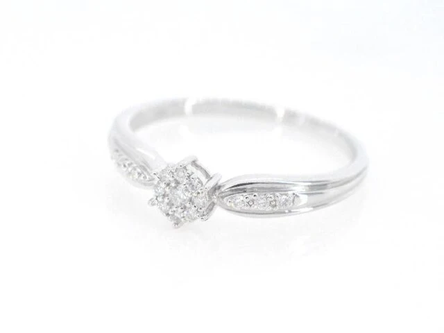 Witgouden ring met diamanten - afbeelding 7 van  9