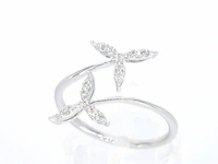 Witgouden ring met diamanten - afbeelding 4 van  10