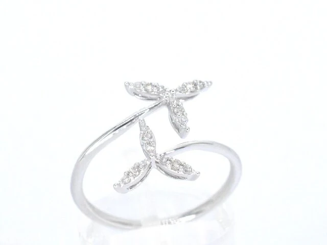 Witgouden ring met diamanten - afbeelding 5 van  10
