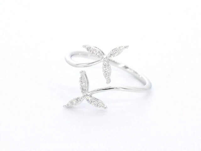 Witgouden ring met diamanten - afbeelding 7 van  10