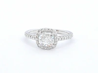 Witgouden ring met diamanten - afbeelding 1 van  10