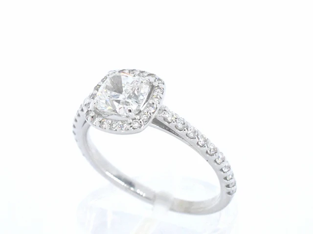 Witgouden ring met diamanten - afbeelding 4 van  10