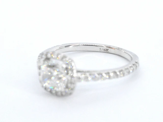 Witgouden ring met diamanten - afbeelding 9 van  10