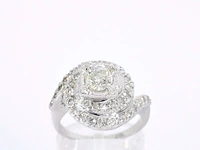 Witgouden ring met diamanten - afbeelding 1 van  9