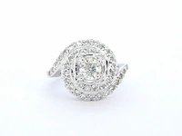 Witgouden ring met diamanten - afbeelding 6 van  9