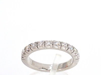 Witgouden ring met diamanten - afbeelding 1 van  5