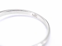 Witgouden ring met een briljant geslepen diamant in hartvorm - afbeelding 9 van  10