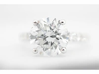 Witgouden ring met een briljant geslepen diamant totaal 2.87 carat (gecertificeerd) - afbeelding 6 van  8