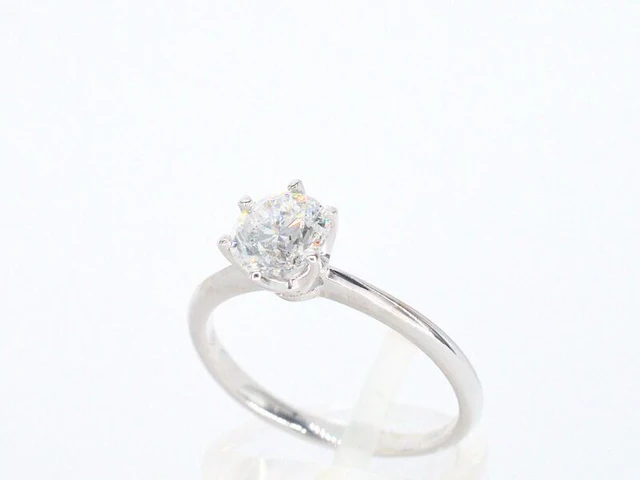 Witgouden ring met een briljant geslepen diamant van 1.50 carat - afbeelding 5 van  11