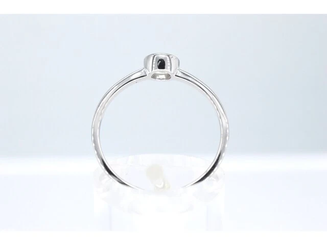 Witgouden ring met een briljant geslepen diamant - afbeelding 4 van  6