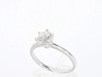Witgouden ring met een briljant geslepen diamanten van 0.70 carat - afbeelding 4 van  7