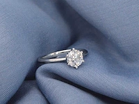 Witgouden ring met een briljant geslepen diamanten van 0.70 carat - afbeelding 6 van  7