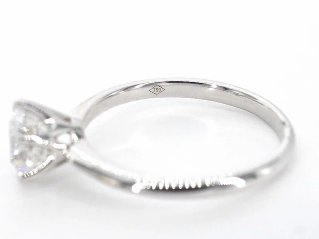 Witgouden ring met een briljant geslepen diamanten van 0.70 carat - afbeelding 7 van  7